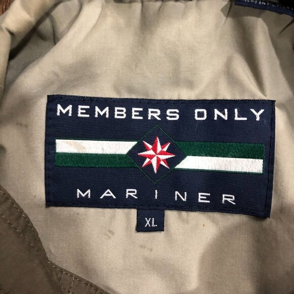Vintage Members Only Mariner Jacket Windbreaker Mens Sz XL Olive Beige Full Zip - Picture 3 of 10
